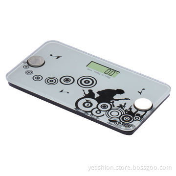 Digital body fat analyzers, CE and ROHS, tempered glass platform, small size